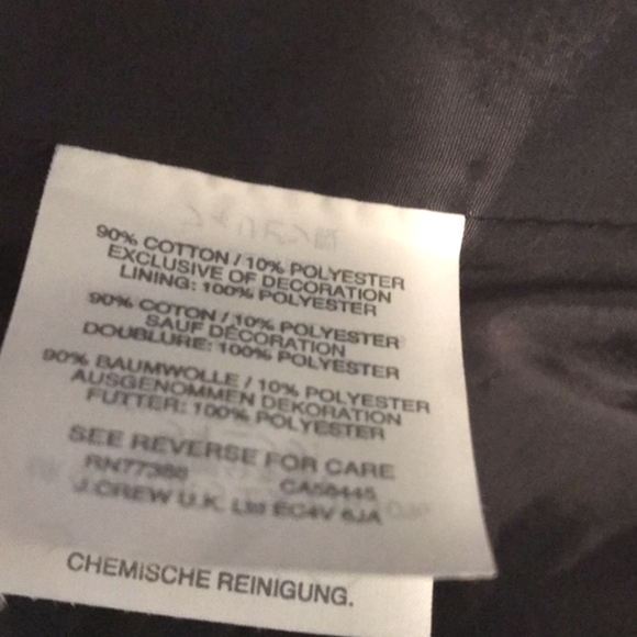 🎈J. Crew lined suit jacket, size 10. Navy and grey. - Picture 8 of 10